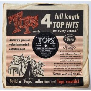 Bud Roman & Various 78 RPM "Hot Diggity / Lovley One" Tops Records E- 1950s Pop